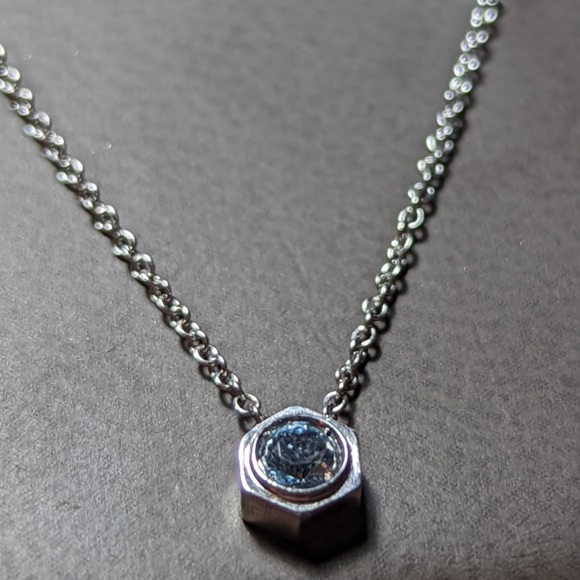 Maison Birks Aquamarine and Silver Pendant Necklace - Picture 7 of 7